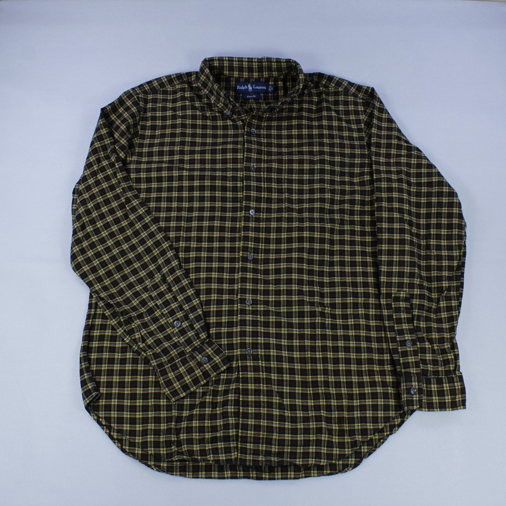 Ralph Lauren Men's Long-Sleeve Plaid Shirt, Size L (Classic Fit)